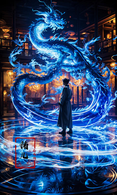 606247209521968577-3523893741-blue holographic dragon, full body,__lora_绪儿-全息龙holographic dragon_1___.jpg